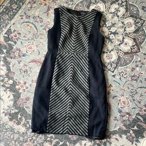 Elegant Black and Gray Sleeveless Dress
